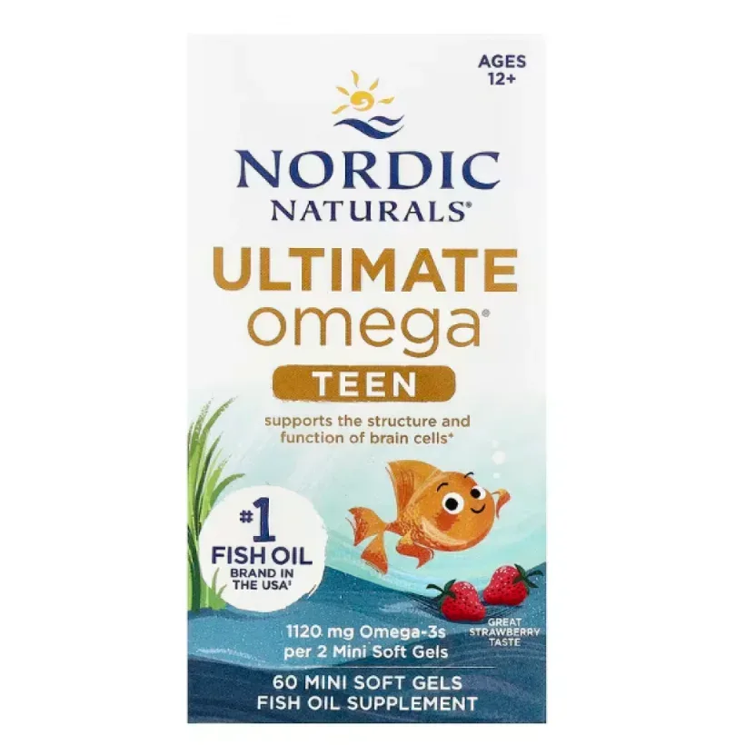 Nordic Naturals 挪威小鱼 青少年鱼油(草莓味)12岁以上 60粒【保质期2028.09】 详情图 1