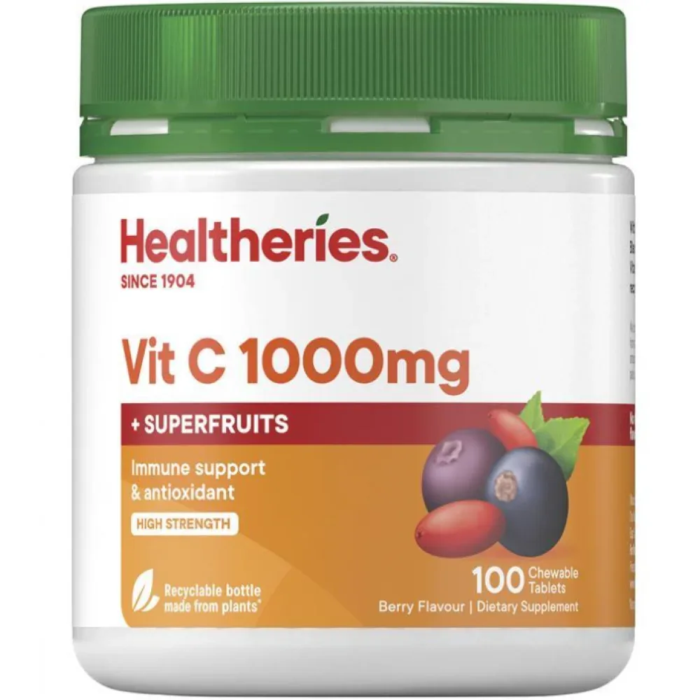 Healtheries 贺寿利 超级水果维生素C 1000mg 100片【保质期2029.05】 详情图 1