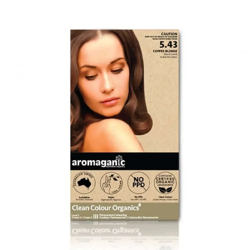 Aromaganic 阿若蔓妮 纯天然染发膏染发剂 5.43度 铜金色 详情图 1