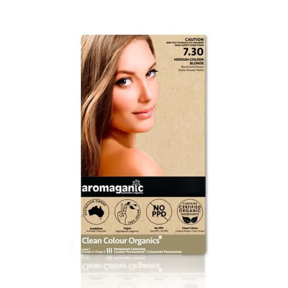 Aromaganic 阿若蔓妮 纯天然染发剂7.30 金棕色 详情图 1