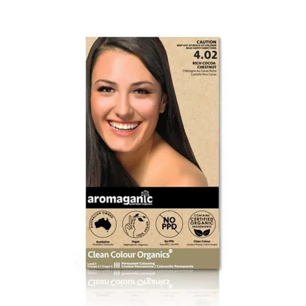 Aromaganic 阿若蔓妮 染发膏栗色 4.02N 澳洲天然有机染发 详情图 1