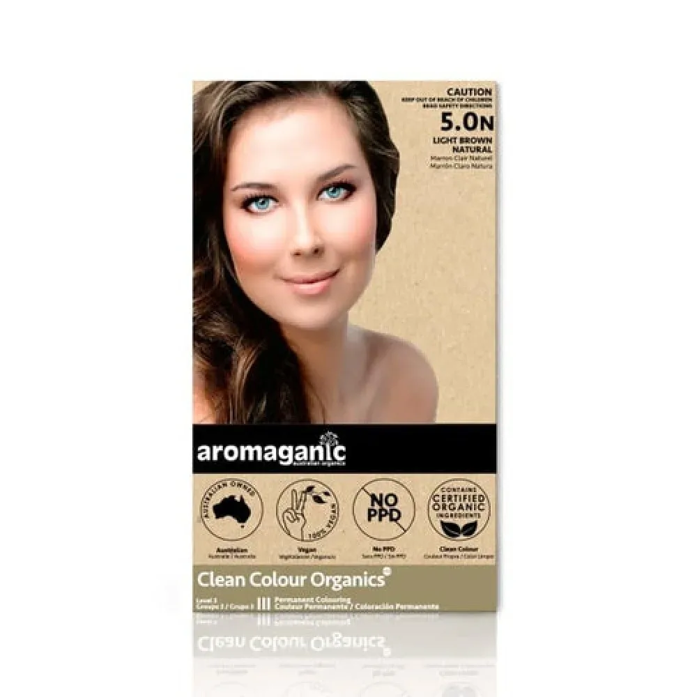 Aromaganic 阿若蔓妮 染发膏浅棕色5.0N 澳洲天然有机染发 详情图 1
