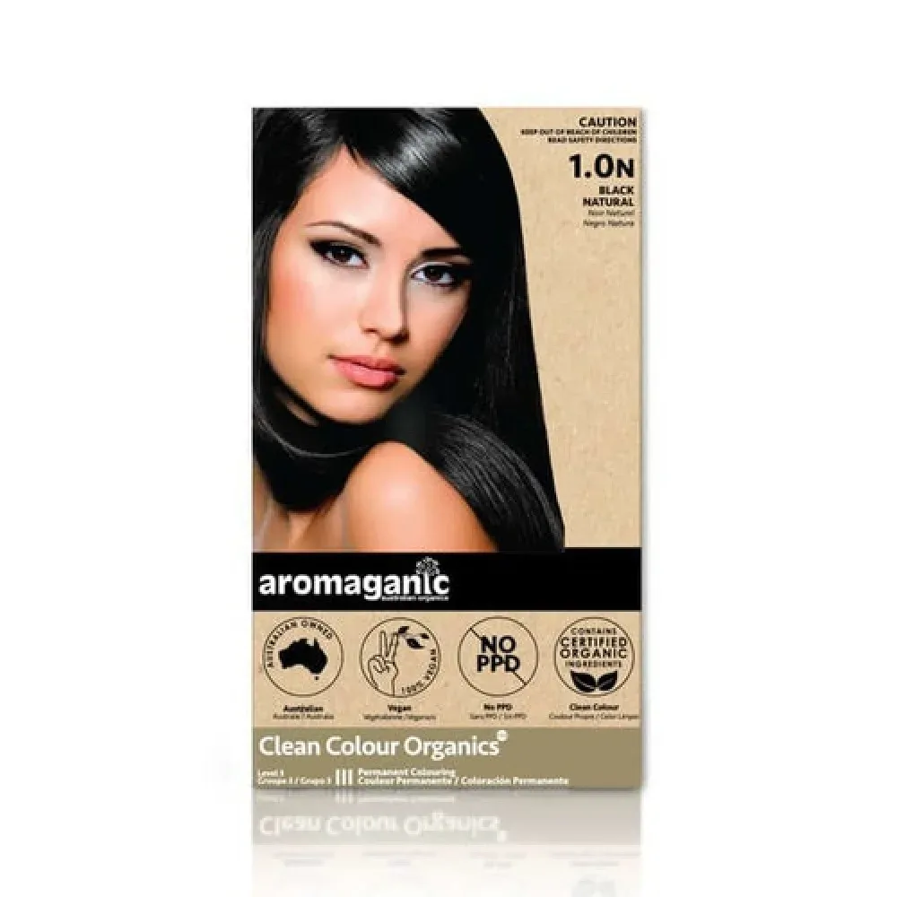 Aromaganic 阿若蔓妮 染发膏黑色盖黑发1.0N 澳洲天然有机染发 详情图 1