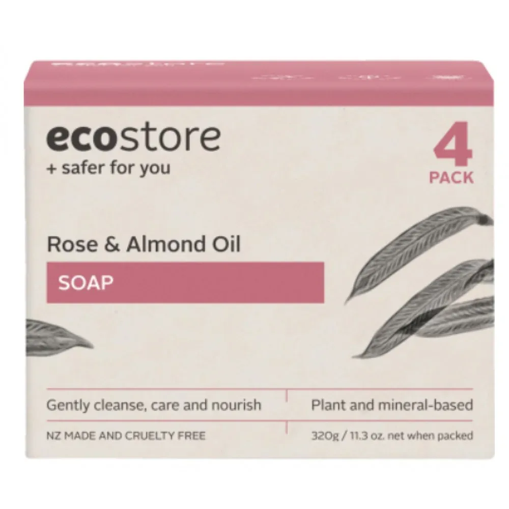 ecostore 宜可诚 玫瑰杏仁香皂 4块装 320g 详情图 1