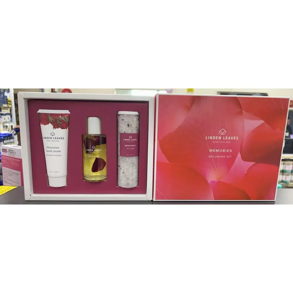 Linden Leaves 琳登丽诗 Memories 玫瑰回忆护理套装 身体油100ml+手霜100ml+浴盐240g 详情图 1