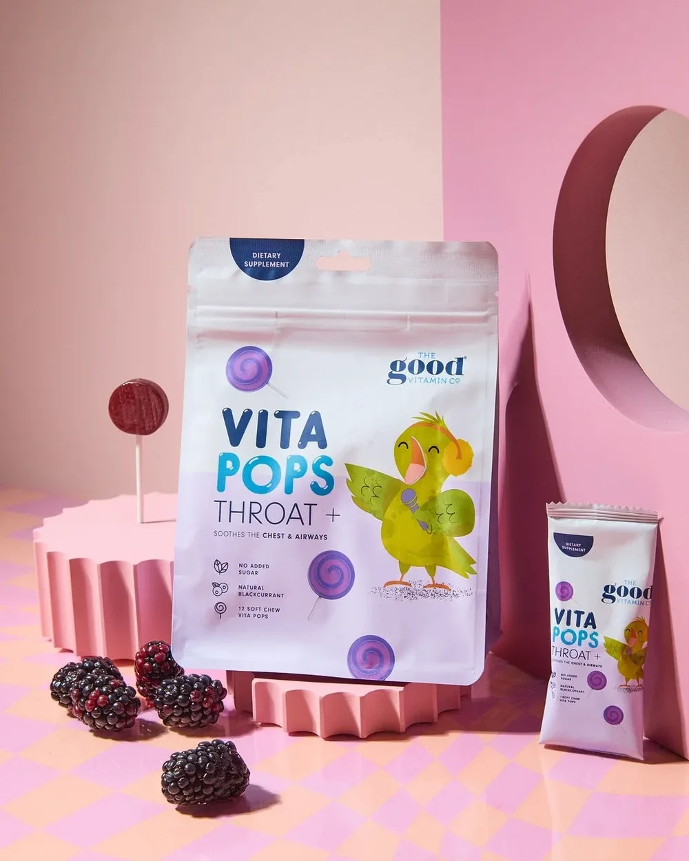 The Good Vitamin Co Kids Throat+ 儿童润喉棒棒糖 12支【保质期2028.07】 详情图 2