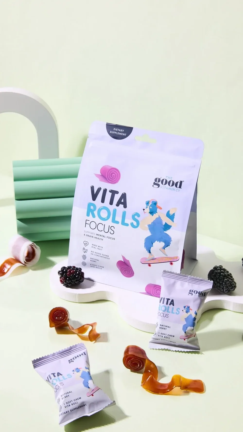 The Good Vitamin Co Vita Rolls Focus 水果卷 专注力 8个【保质期2027.12】 详情图 2