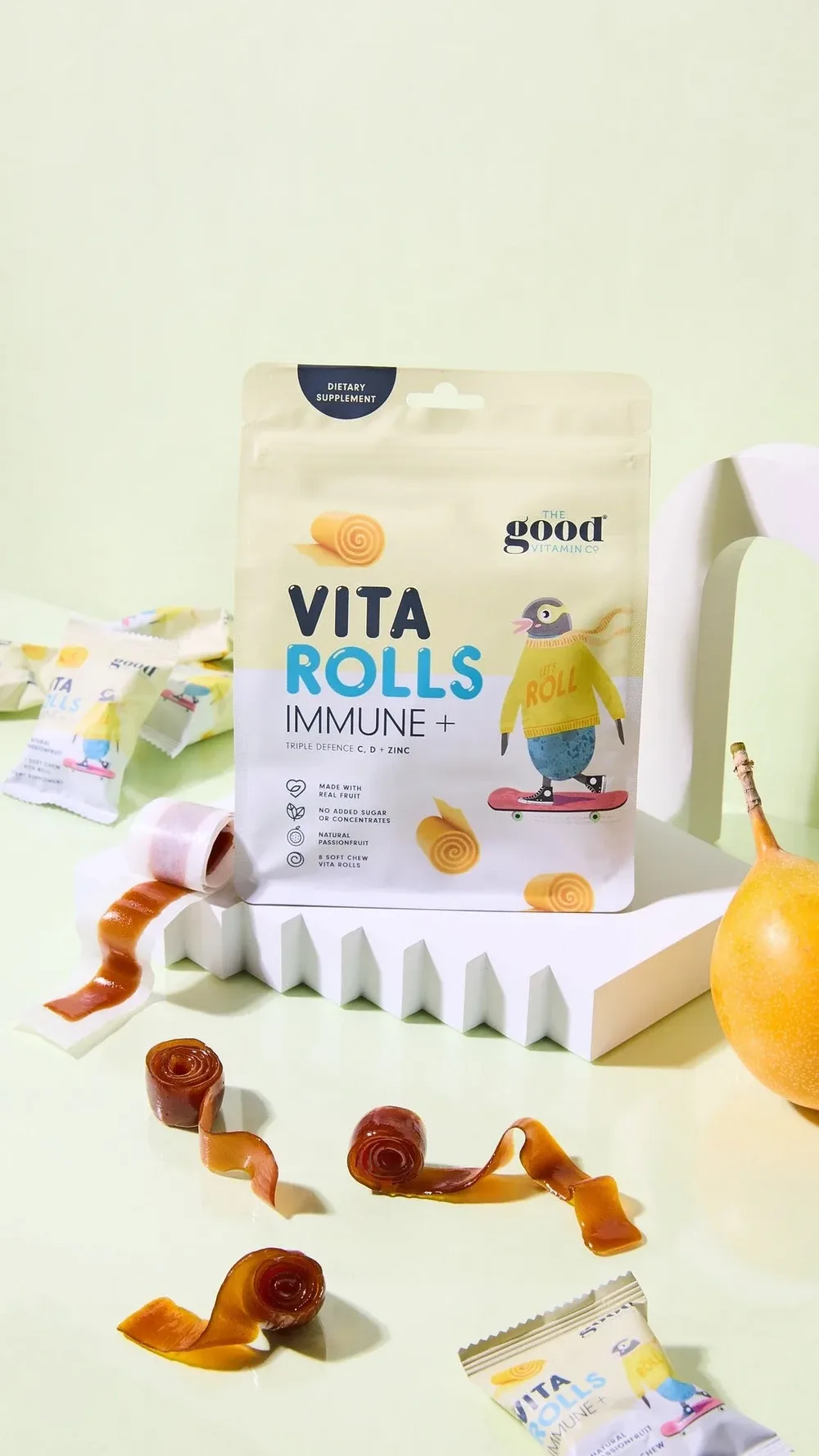 The Good Vitamin Co Vita Rolls Immune+ 水果卷 免疫 8个【保质期2027.12】 详情图 2