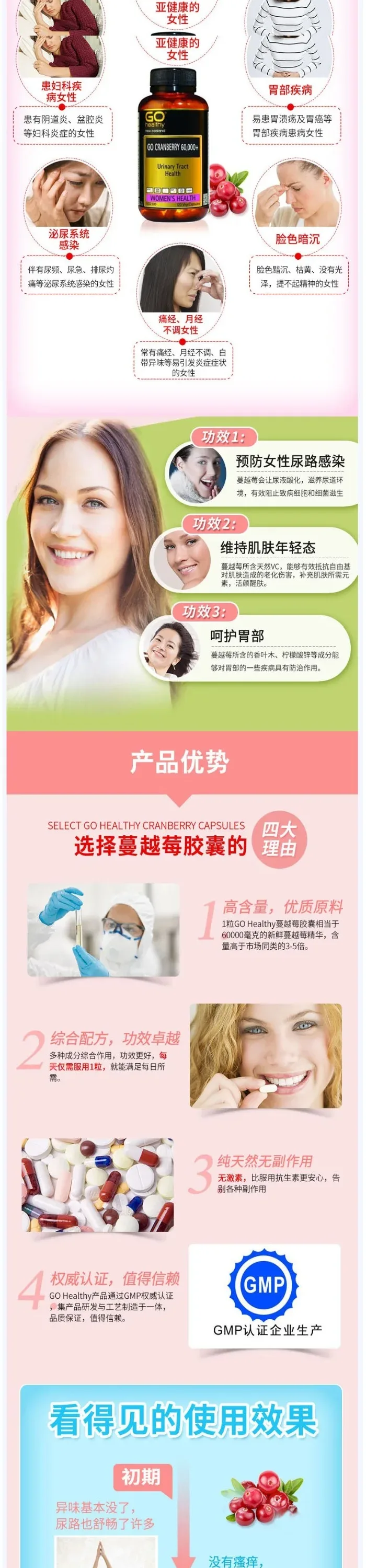 GO Healthy 高之源 蔓越莓 60000+ 120粒【保质期2029.04】 详情图 2