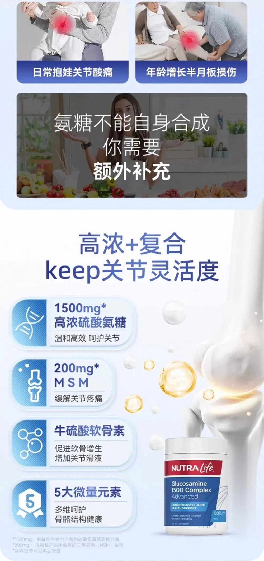 Nutra-Life 纽乐 关节灵 200粒【保质期2028.06】 详情图 3