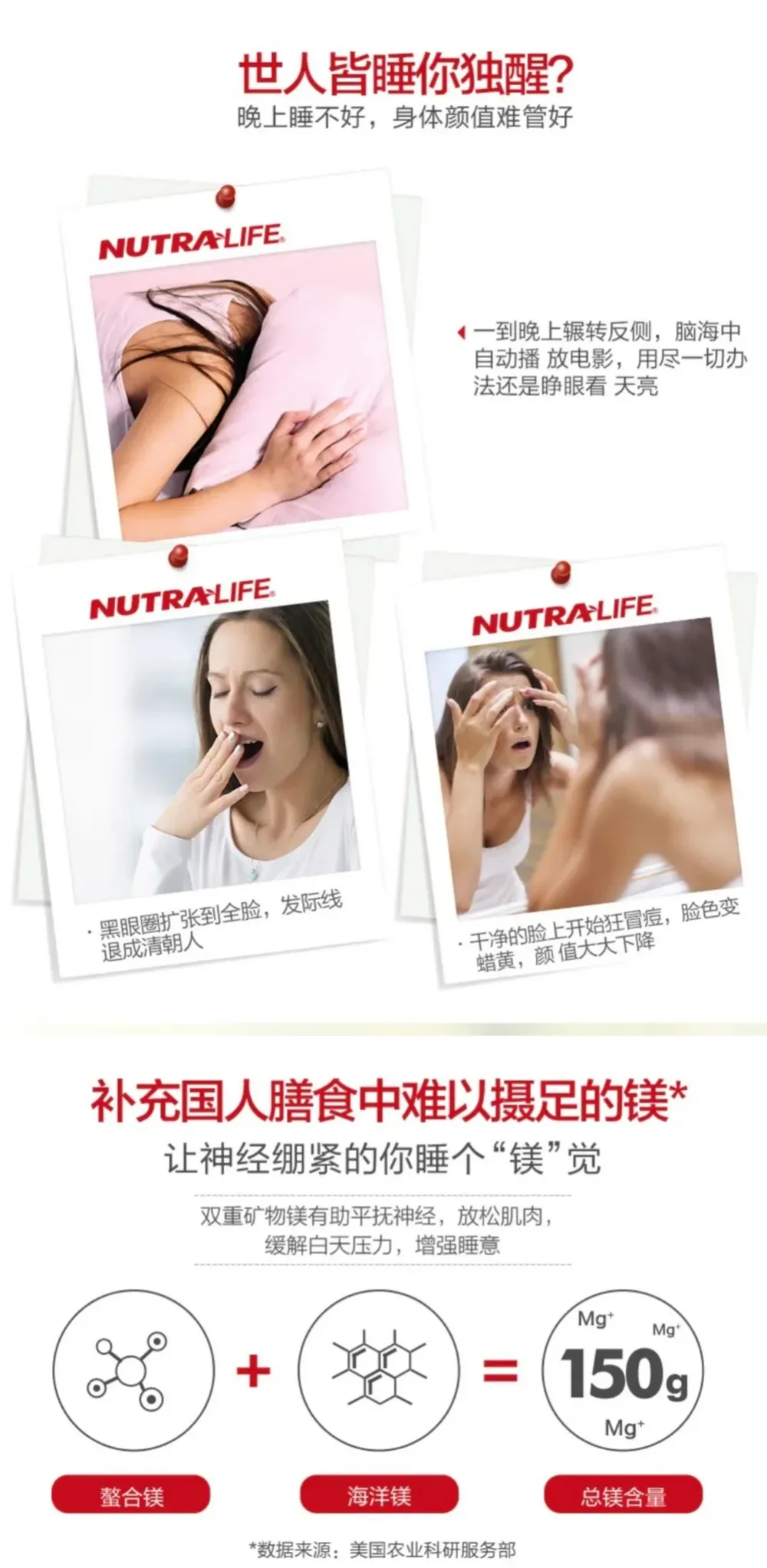 Nutra-Life 纽乐 睡“镁”人纯草本助眠胶囊 60粒【保质期2028.04】 详情图 1
