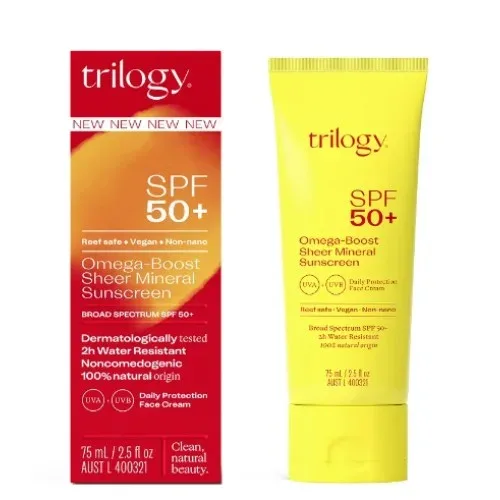 Trilogy 趣乐活 SPF50+ Omega-Boost Mineral Sunscreen 75ml 矿物质防晒霜SPF50+ 75ml TRFC153【保质期2027.10】 详情图 1