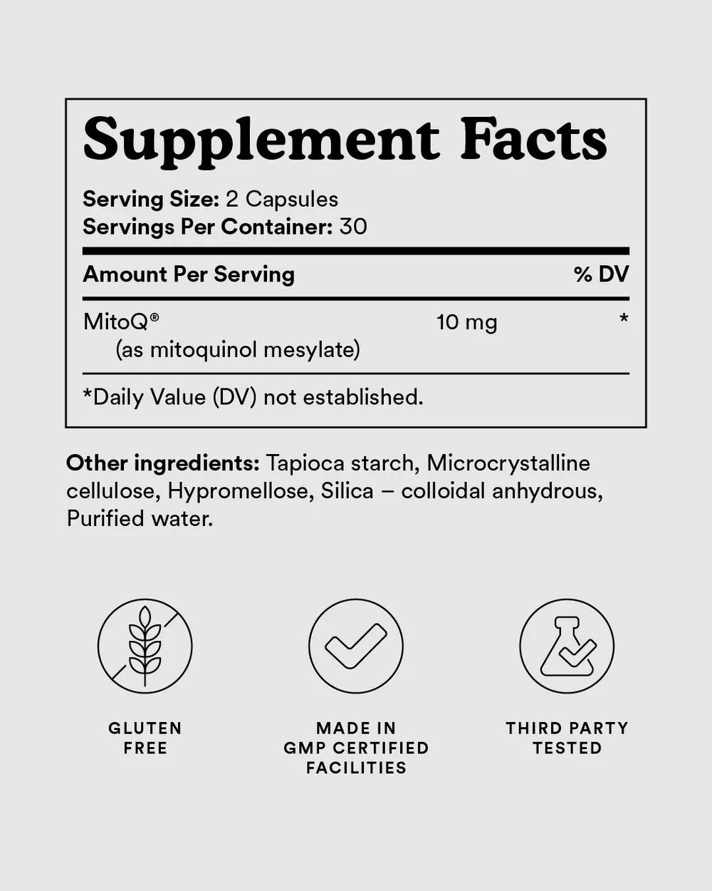 【限时95折】MitoQ Pure Capsule 经典驻颜胶囊 60粒【保质期2028.09】 详情图 6