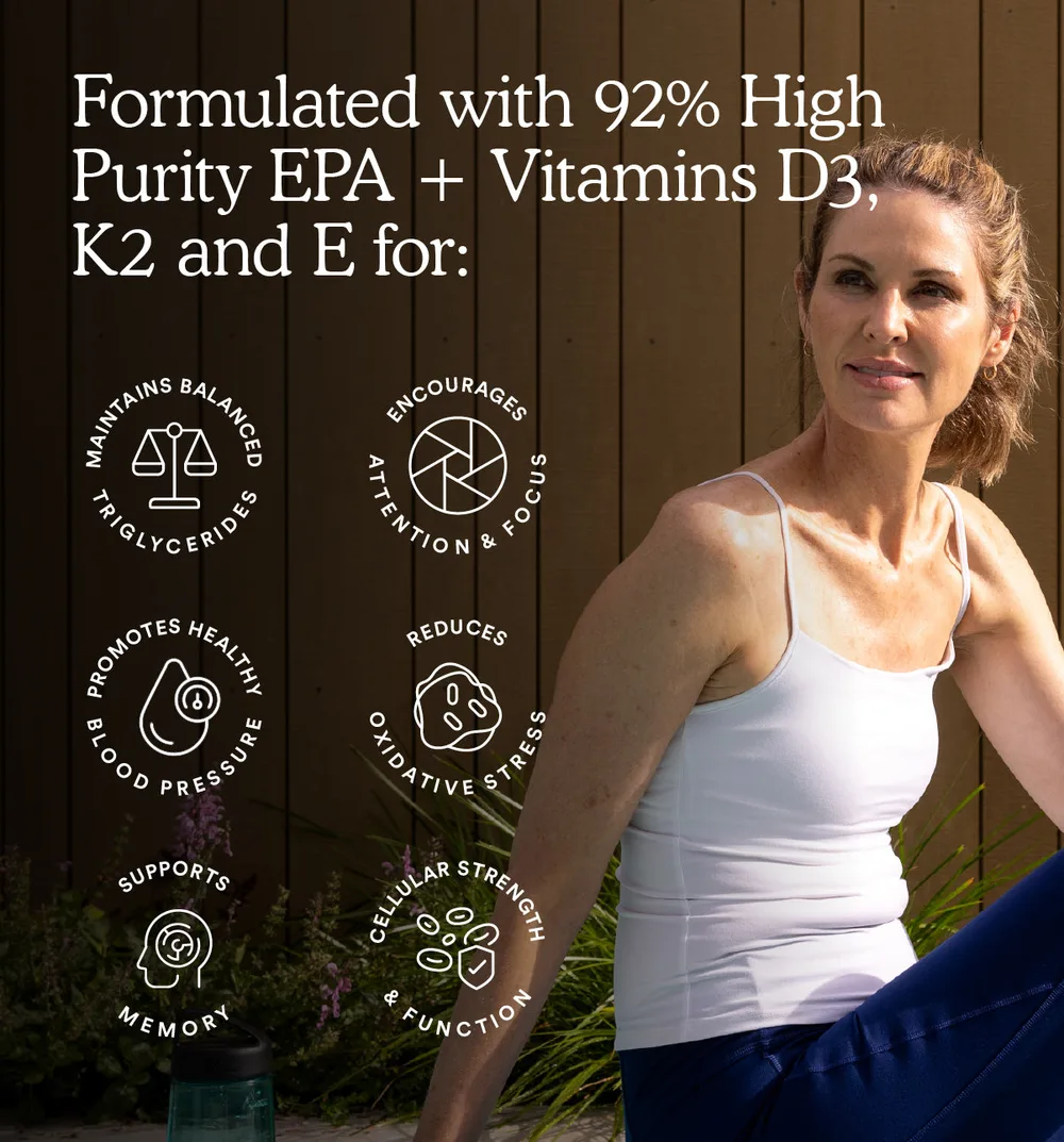 【限时95折】MitoQ 92% EPA Omega-3 高含量EPA鱼油+维D/K2/维E 60粒【保质期2029.03】 详情图 2