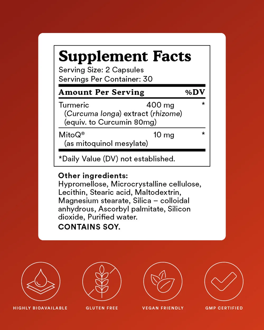【限时95折】MitoQ Curcumin 姜黄素胶囊 60粒【保质期2028.09】 详情图 3