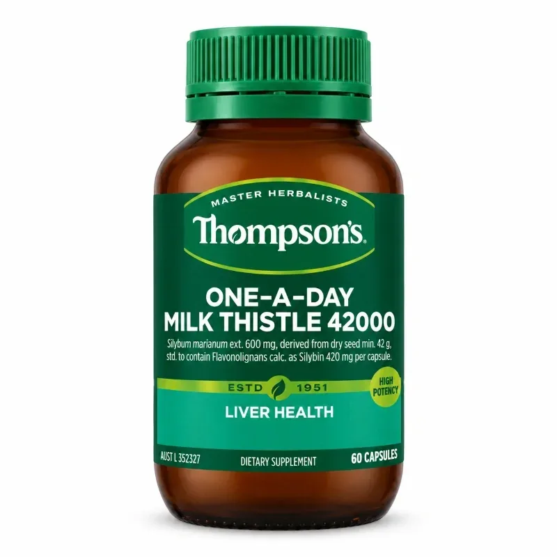 【双11-限时9折】Thompson's 汤普森 One-A-Day Milk Thistle 42000 高含量奶蓟草护肝胶囊 60粒【保质期2028.03】 详情图 1