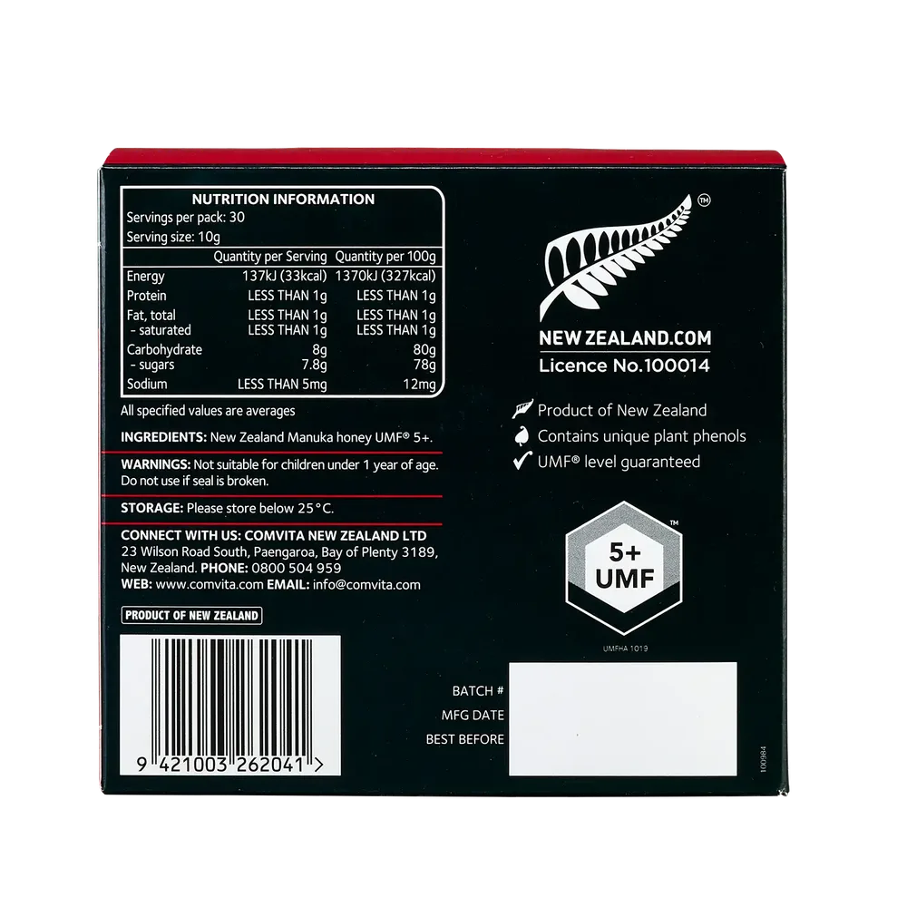 Comvita 康维他麦卢卡5+便携装蜂蜜 10g×30条【保质期2028.04】 详情图 4