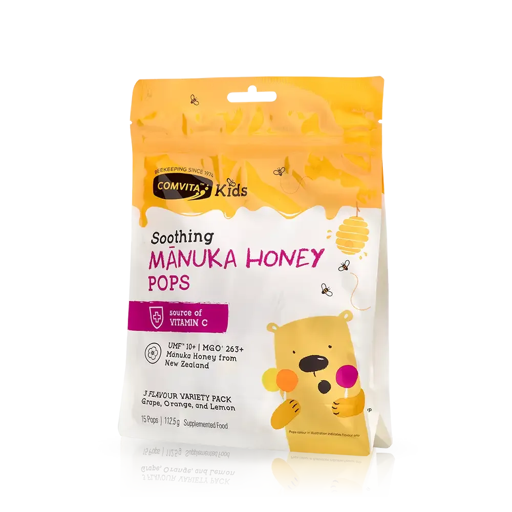 Comvita Kids Soothing 15 Pops Manuka Honey 康维他儿童蜂蜜糖棒棒糖3种口味 15粒【保质期2028.09】 详情图 2