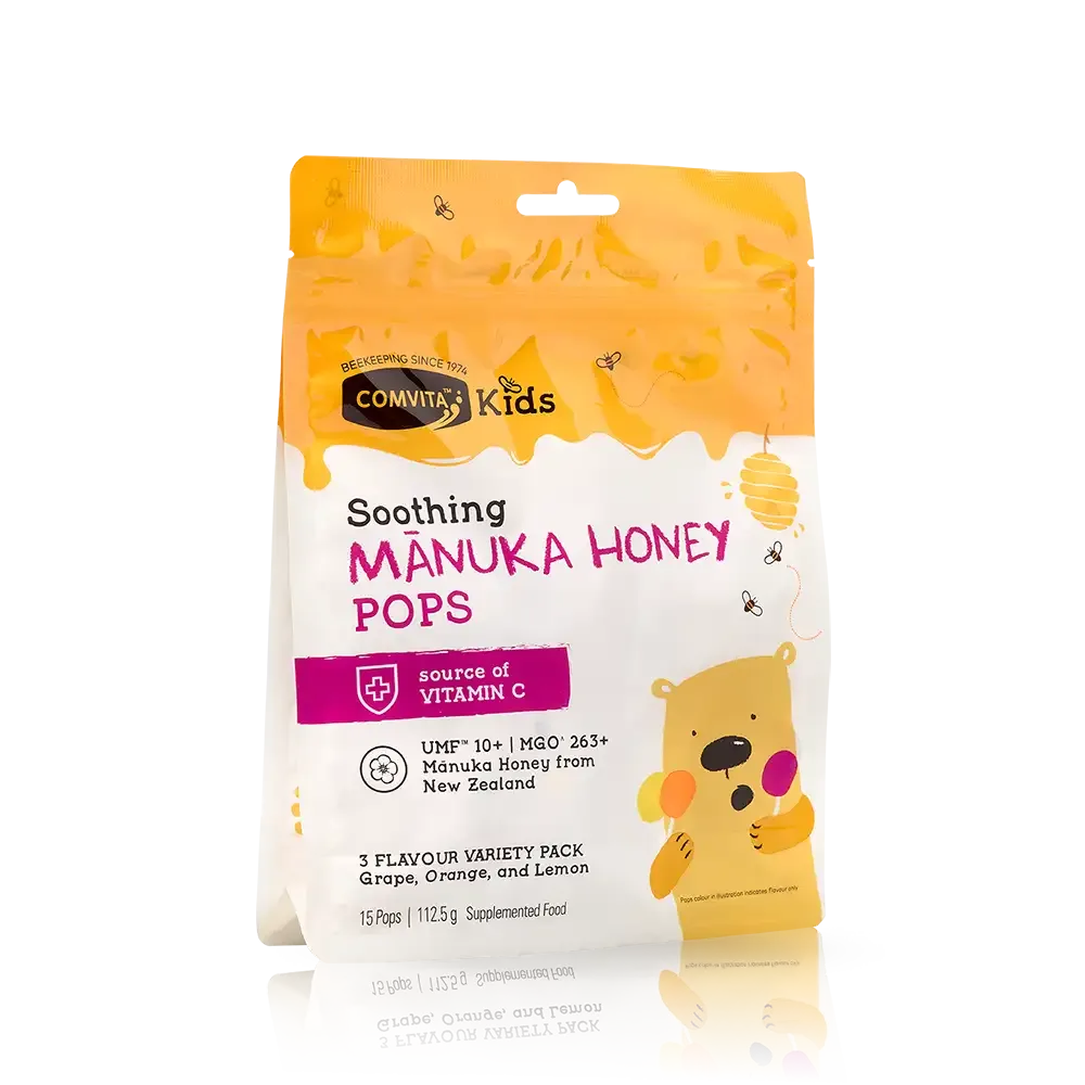 Comvita Kids Soothing 15 Pops Manuka Honey 康维他儿童蜂蜜糖棒棒糖3种口味 15粒【保质期2028.09】 详情图 4