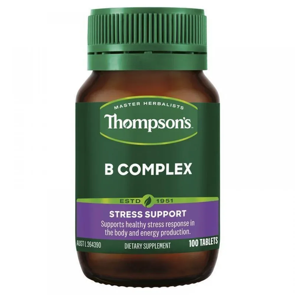 【双11-限时9折】Thompson's 汤普森 B Complex 维生素B族复合片 100片【保质期2028.07】 详情图 1