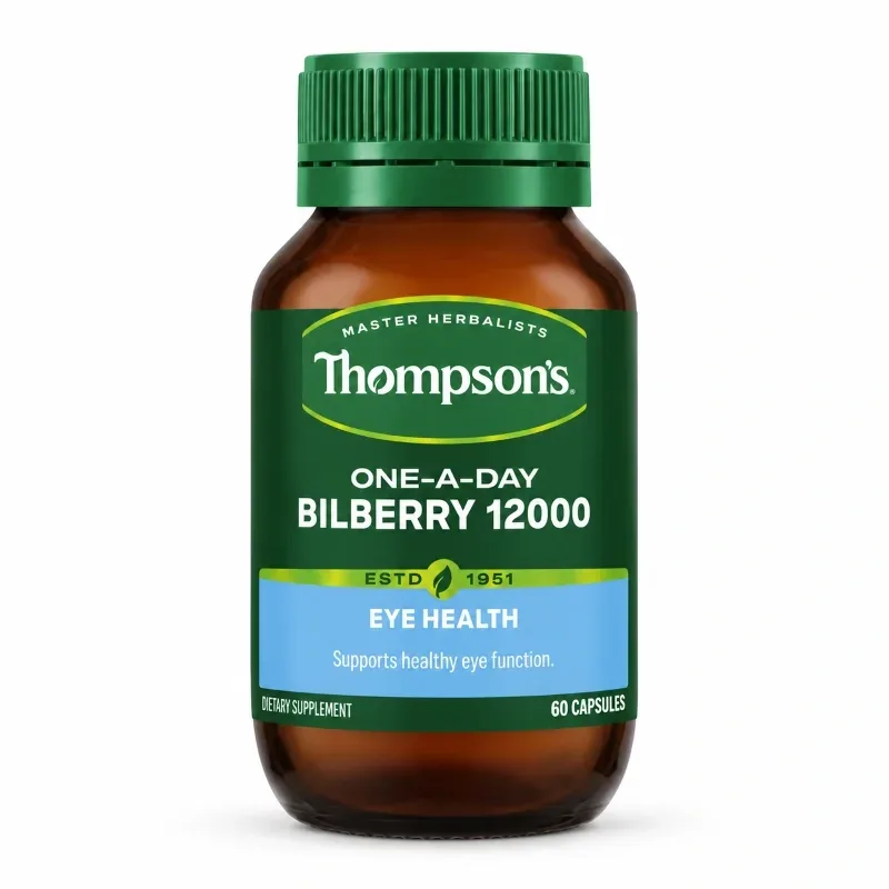 【双11-限时9折】Thompson's 汤普森 Bilberry 越橘蓝莓护眼胶囊 60粒【保质期2027.09】 详情图 1
