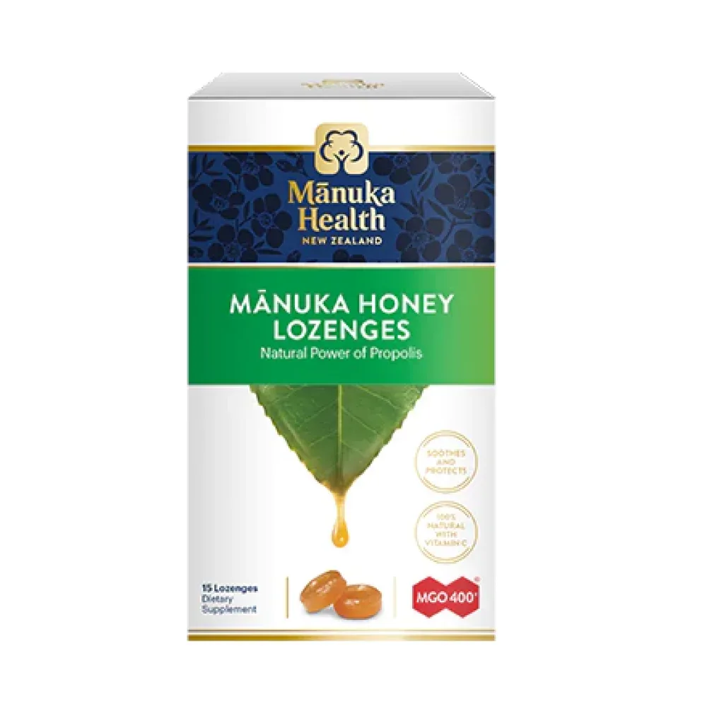 Manuka Health 蜜纽康 Propolis Lozenges 400 MGO 400 麦卢卡蜂蜜润喉糖蜂胶 15粒【保质期2027.04】 详情图 1