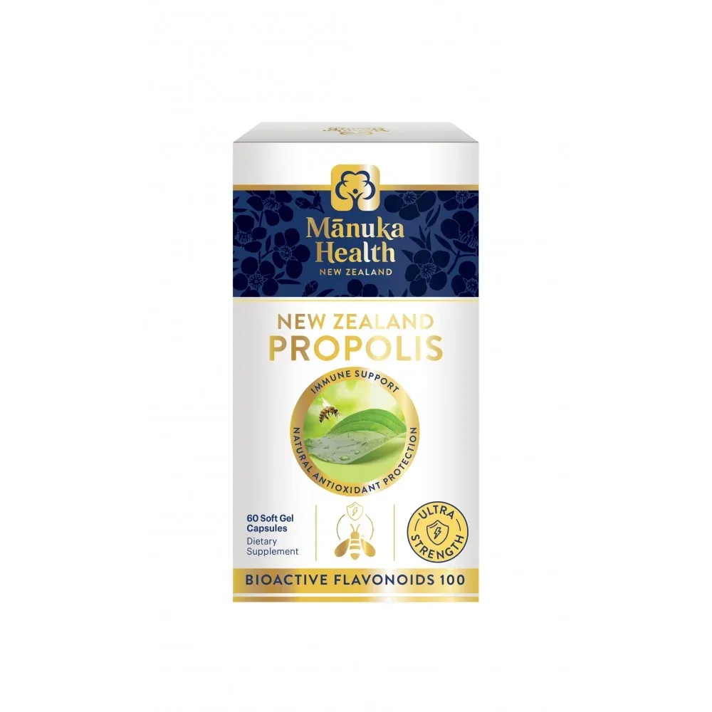 Manuka Health 蜜纽康 BIO100超高含量蜂胶胶囊 60粒【保质期2027.02】【规格：顺丰包邮】 详情图 1