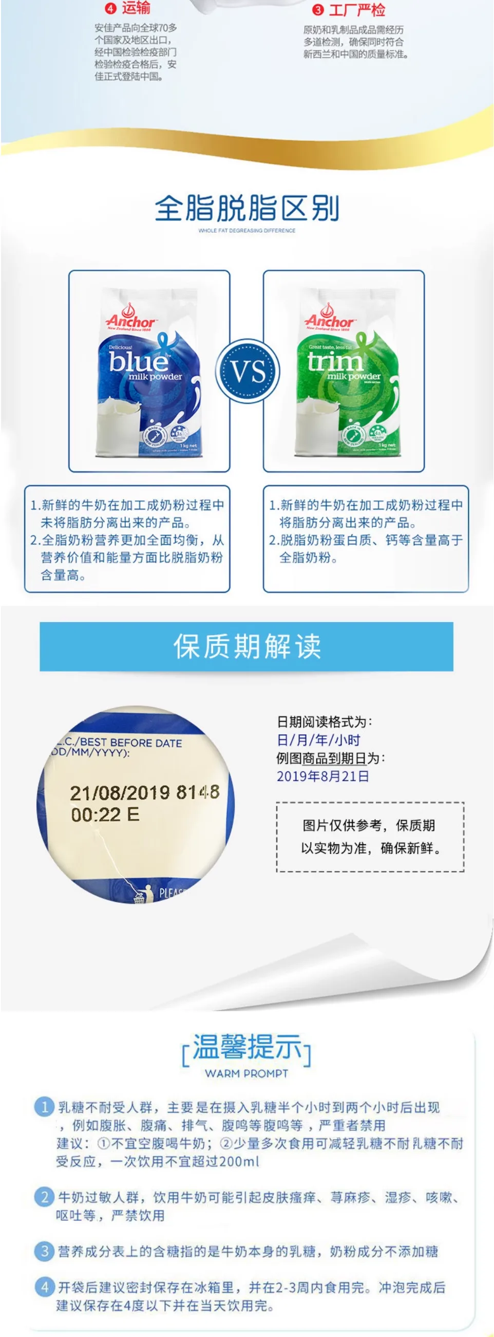 安佳 袋装脱脂 6袋 详情图 7