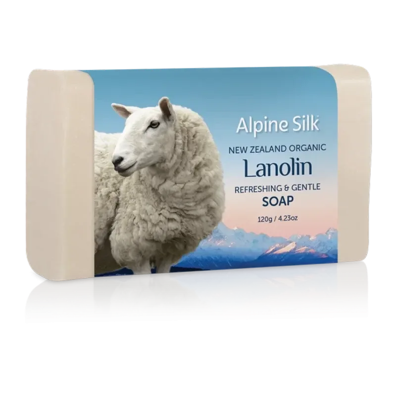 Alpine Silk 艾贝斯 organic lanolin refreshing & gentle soap 120g 有机羊毛脂清爽柔和皂 120g ASO110
