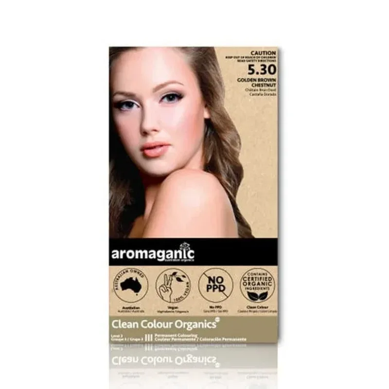 Aromaganic 阿若蔓妮 纯天然染发膏染发剂 5.30度 金棕栗子色
