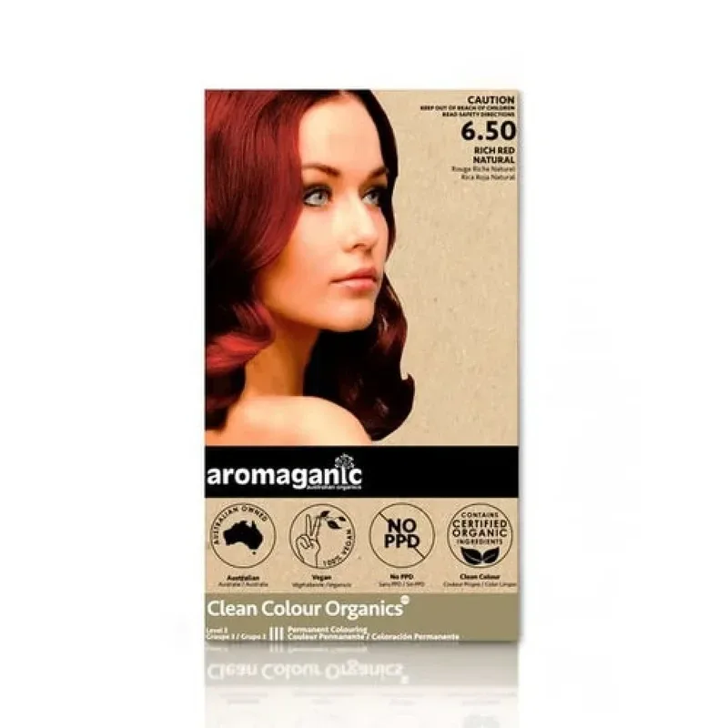 Aromaganic 阿若蔓妮 纯天然染发膏染发剂 6.50度 正红色