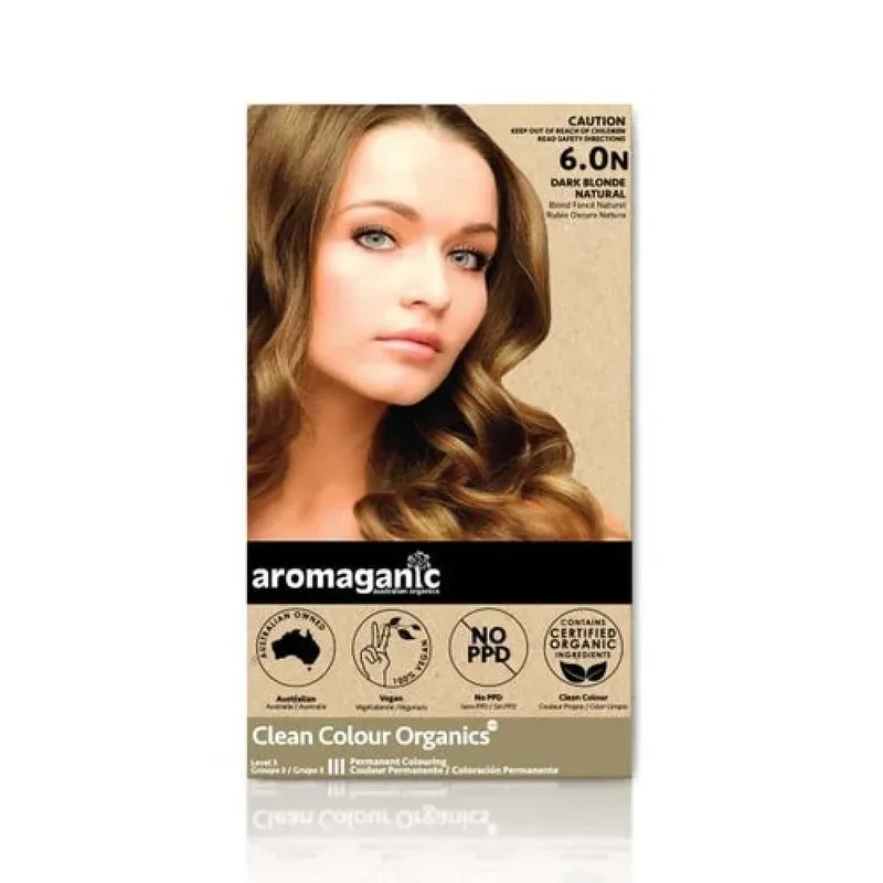 Aromaganic 阿若蔓妮 染发膏热深亚麻色 6.0N 澳洲天然有机染发