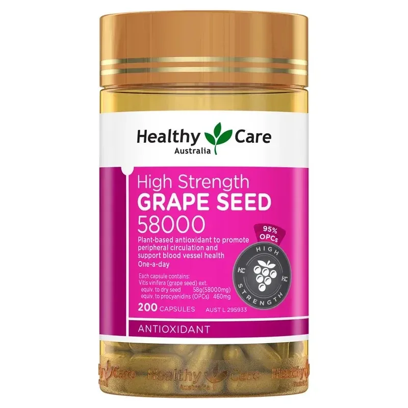 Healthy Care 澳世康 超高含量葡萄籽胶囊200粒【保质期2027.10】