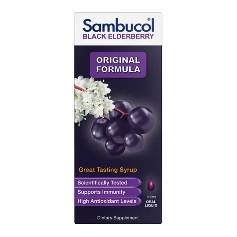 Sambucol 小黑果 黑接骨木免疫支持糖浆 120ml【保质期2028.04】