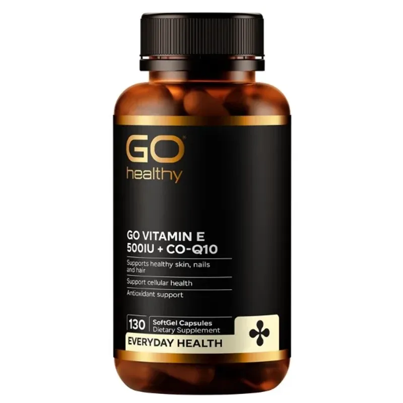 GO Healthy 高之源 小麦胚芽提取物维E+辅酶Q10胶囊 130粒（复配增效型）【保质期2028.03】