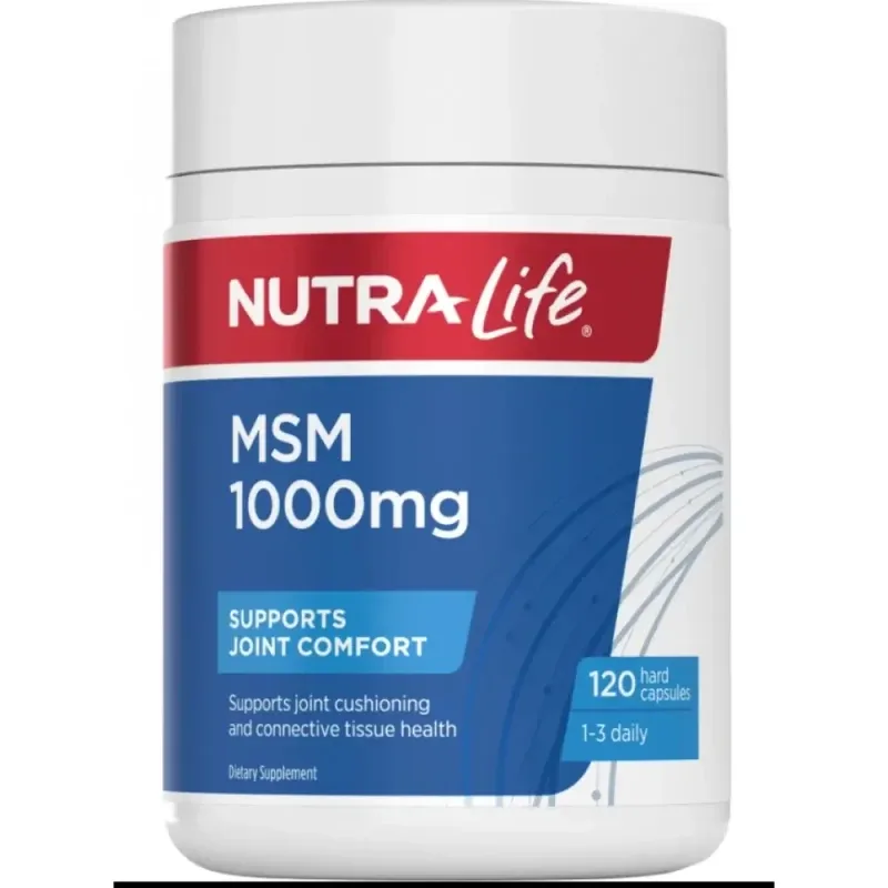 Nutra-Life MSM 1000mg 120 Capsules 纽乐关节止痛剂MSM 120粒【保质期2028/06】