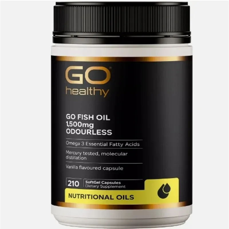 GO Healthy 高之源 无腥味深海鱼油胶囊 1500mg 210粒【保质期2029.03】