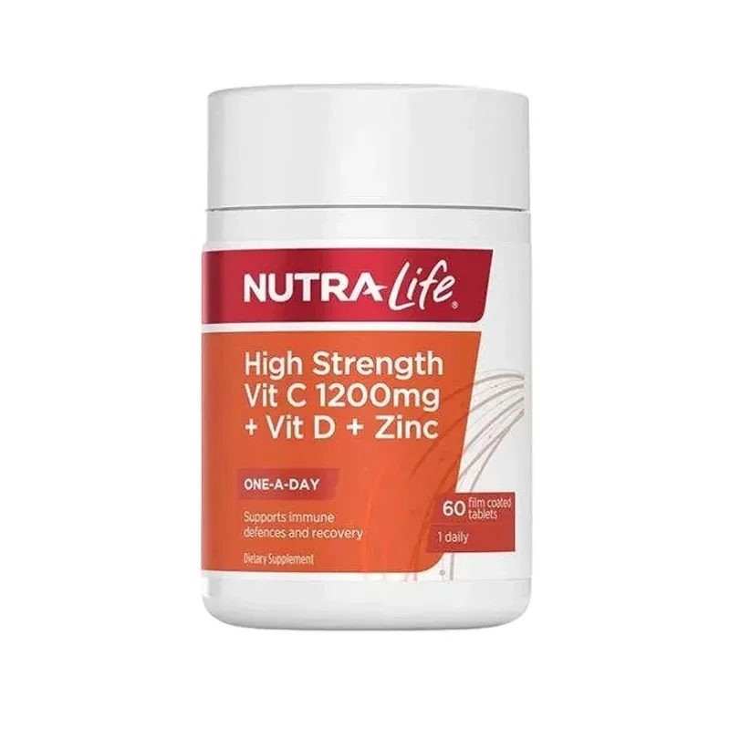 Nutra-Life 纽乐 高含量VC 1200mg+ Vit D + Zinc 60片【保质期2028.03】