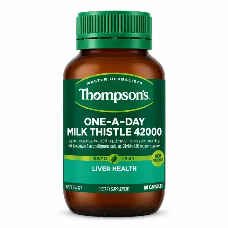 【双11-限时9折】Thompson's 汤普森 One-A-Day Milk Thistle 42000 高含量奶蓟草护肝胶囊 60粒【保质期2028.03】
