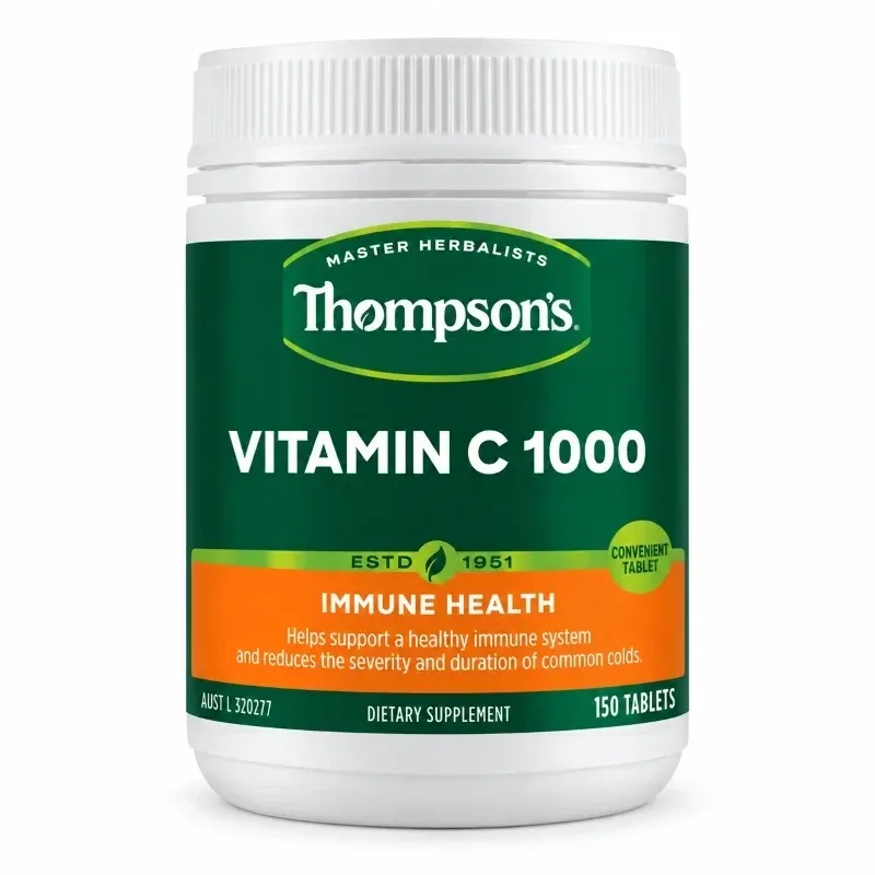 【双11-限时9折】Thompson's 汤普森 Vitamin C 1000mg 维生素C咀嚼片 150片【保质期2027.05】