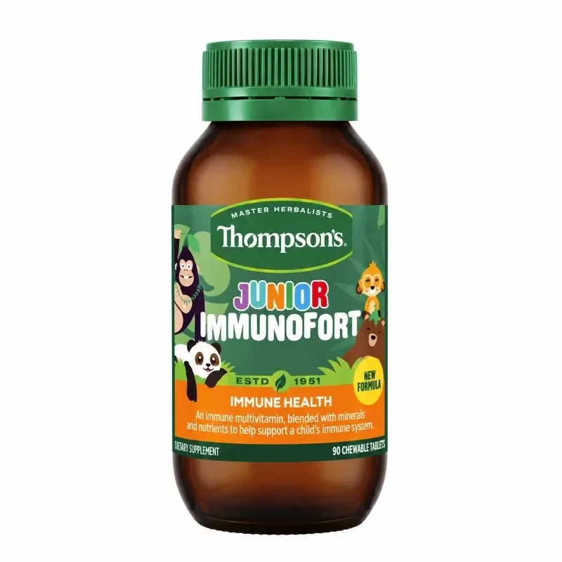 【双11-限时9折】Thompson's 汤普森 Junior Immunofort 儿童免疫咀嚼片 90片【保质期2028.06】