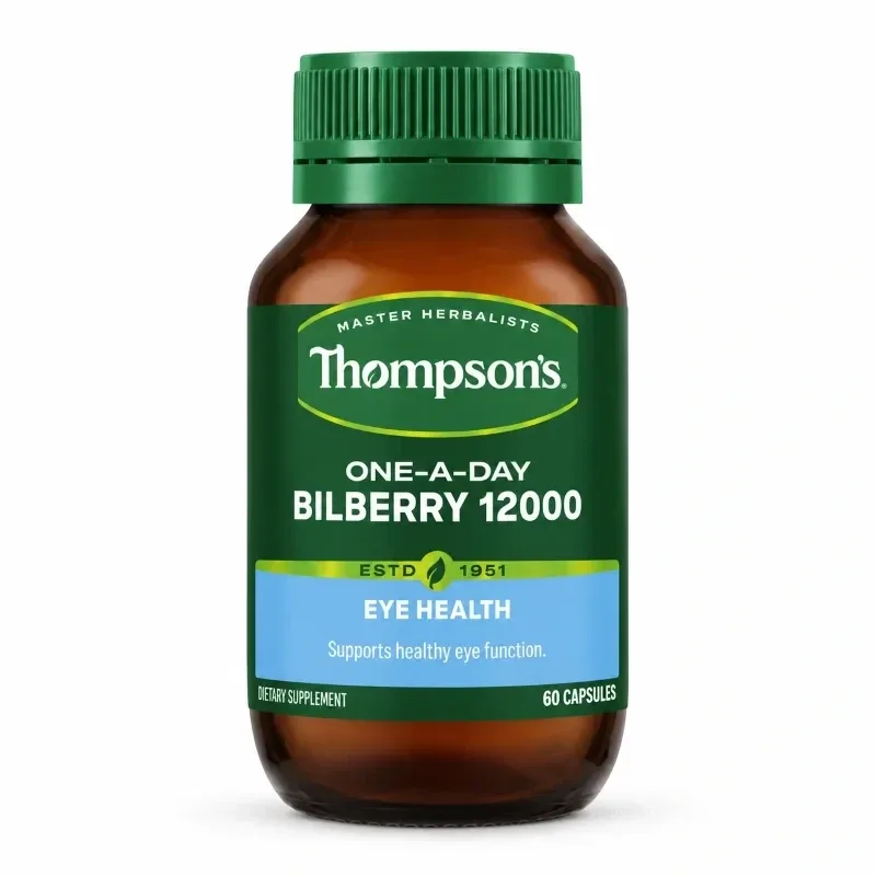 【双11-限时9折】Thompson's 汤普森 Bilberry 越橘蓝莓护眼胶囊 60粒【保质期2027.09】